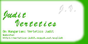 judit vertetics business card